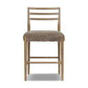 Evermore Glenmore Bar Counter Stool - Smoked Oak Counter Taupe Shearling