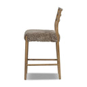 Evermore Glenmore Bar Counter Stool - Smoked Oak Counter Taupe Shearling
