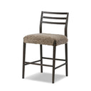 Evermore Glenmore Bar Counter Stool - Light Carbon Counter Taupe Shearling