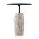 Aveline Cronos End Table - River Grey Marble