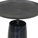 Aveline Cronos End Table - Polished Black Marble