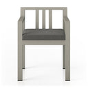 Aria Outdoor Dining Armchair Weathered Grey - Charcoal