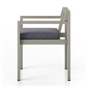 Aria Outdoor Dining Armchair Weathered Grey - Faye Navy