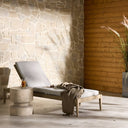 Verity Outdoor Chaise Washed Brown - Stone Grey