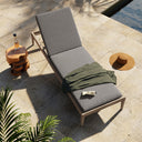 Verity Outdoor Chaise Washed Brown - Charcoal