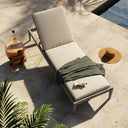 Verity Sherwood Outdoor Chaise Weathered Grey - Faye Sand