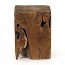 Aveline Teak Square Stool - Default Title