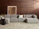 Vesper Langham Channeled 5-Piece Sectional - Right Chaise Napa Sandstone