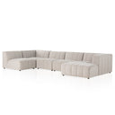 Vesper Langham Channeled 5-Piece Sectional - Right Chaise Napa Sandstone