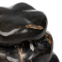 Artistic Petrified Wood Organic Sculpture Set Of 3 - Dark Petrified Wood