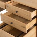 Aria Eaton Executive Desk - Light Oak Resin