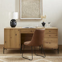 Aria Eaton Executive Desk - Light Oak Resin