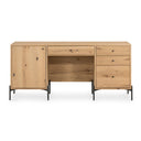 Aria Eaton Executive Desk - Light Oak Resin