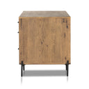 Aria Eaton Executive Desk - Amber Oak Resin