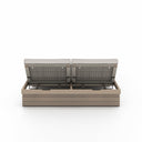 Luxe Leroy Outdoor Double Chaise Washed Brown