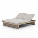 Luxe Leroy Outdoor Double Chaise Washed Brown