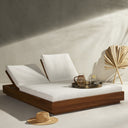 Aveline Outdoor Double Chaise Lounge - Faye Cream