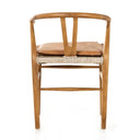 Muestra Dining Chair W Cushion - Natural Teak Whiskey Saddle
