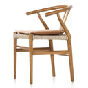 Muestra Dining Chair W Cushion - Natural Teak Whiskey Saddle
