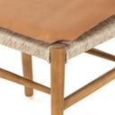 Muestra Dining Chair W Cushion - Natural Teak Whiskey Saddle