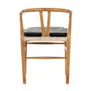 Muestra Dining Chair W Cushion - Natural Teak Pebble Black