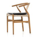 Muestra Dining Chair W Cushion - Natural Teak Pebble Black
