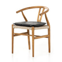 Muestra Dining Chair W Cushion - Natural Teak Pebble Black