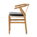 Muestra Dining Chair W Cushion - Natural Teak Pebble Black