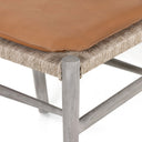 Muestra Dining Chair W Cushion - Weathered Grey Teak Whiskey Saddle