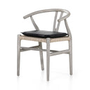 Muestra Dining Chair W Cushion - Weathered Grey Teak Pebble Black