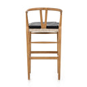 Aveline Bar Counter Stool - Bar Natural Teak Pebble Black