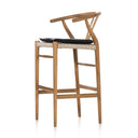 Halcyon Bar Counter Stool - Bar Natural Teak Pebble Black
