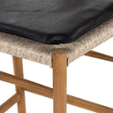 Halcyon Bar Counter Stool - Bar Natural Teak Pebble Black