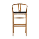 Halcyon Bar Counter Stool - Bar Natural Teak Pebble Black