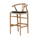 Halcyon Bar Counter Stool - Bar Natural Teak Pebble Black