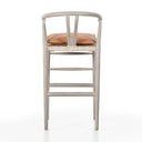 Aveline Bar Counter Stool - Bar Weathered Grey Whiskey Saddle