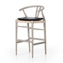 Aveline Bar Counter Stool - Bar Weathered Grey Pebble Black