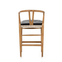 Halcyon Bar Counter Stool - Counter Natural Teak Pebble Black