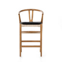 Aveline Bar Counter Stool - Counter Natural Teak Pebble Black