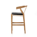 Halcyon Bar Counter Stool - Counter Natural Teak Pebble Black