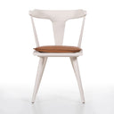 Luxe Haven Ripley Dining Chair - Off White Whiskey Saddle