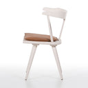 Luxe Haven Ripley Dining Chair - Off White Whiskey Saddle
