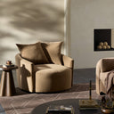 Verity Chloe Swivel Chair - Crypton Henry Coffee