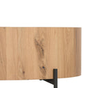 Verity Eaton Drum Coffee Table - Light Oak Resin
