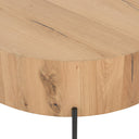 Verity Eaton Drum Coffee Table - Light Oak Resin