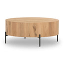 Verity Eaton Drum Coffee Table - Light Oak Resin
