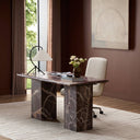 Verano Arum Desk - Merlot Marble