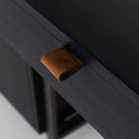 Valeria Trey Modular Wall Desk With 2 Bookcases - Black