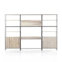 Aurelia Modular Wall Desk With 2 Bookcases - Dove Poplar