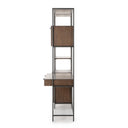 Liora Trey Modular Wall Desk With 1 Bookcase - Auburn